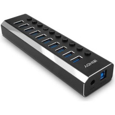 Lindy - hub - with on|off switches - 10 ports