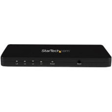 Startech .com 4K HDMI Splitter - 4k 30Hz - 4 Port - Aluminum - Backward Compatible - HDMI Multi Port - HDMI Hub (ST124HD4K) - video|audio switch - 4 ports