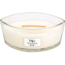 Woodwick White Teak scented candle with wooden wick 453,6 g