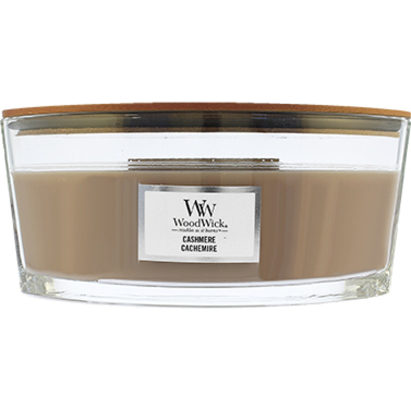 Woodwick Cashmere scented candle with wooden wick 453,6 g