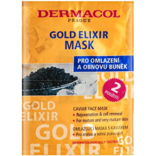 Dermacol Zen Gold Elixir barojoša kaviāra sejas maska 2 x 8 ml