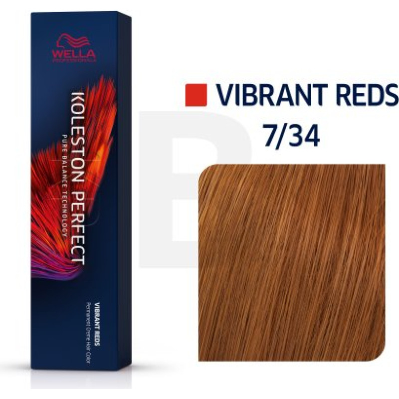 Wella Professionals Koleston Perfect Me+ Vibrant Reds profesionāla permanentā matu krāsa 7|34 60 ml