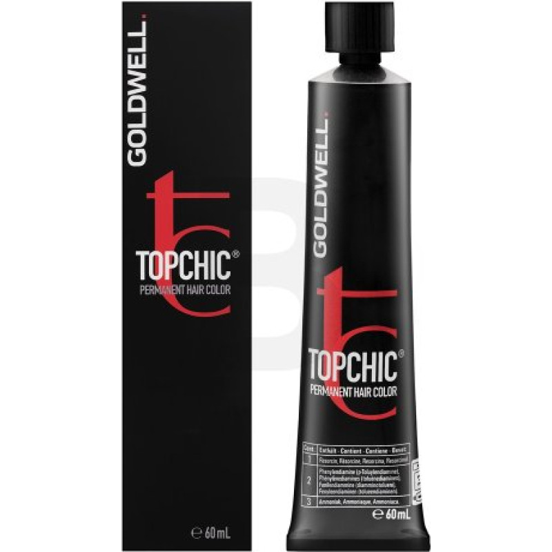 Goldwell Topchic matu krāsa profesionāla permanentā matu krāsa visiem matu tipiem 5RR MAX 60 ml