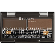 Rimmel Brow This Way Scuplting Kit palette for perfect eyebrows 2,4 g 003 Dark Brown