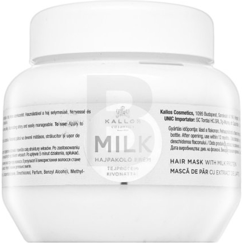 Kallos Milk Hair Mask stiprinoša maska ar mitrinošu efektu 275 ml