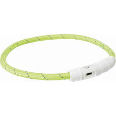 Trixie Atstarojoša kaklasiksna suņiem – Trixie Flash light ring USB, L–XL: 65 cm|ø 7 mm, green