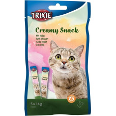 Trixie Gardumi kaķiem : Trixie Creamy Snack with chicken, 5×14g