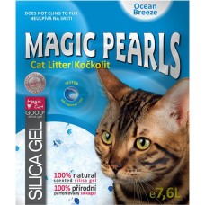 Placek Silikona smiltis kaķu tualetei : MAGIC PEARLS Ocean Breeze 7.6 L