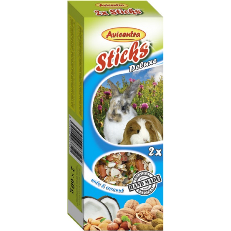 Placek Papildbarība grauzējiem – Avicentra Sticks nutty for big rodents 2*60gr