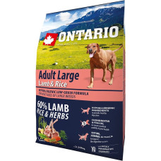 Ontario Sausa barība suņiem - Ontario Dog Adult Large Lamb, Rice and Turkey, 2,25 kg