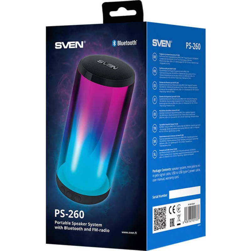 Speakers SVEN PS-260, 10W  Bluetooth (black)