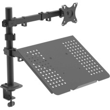 Monitor Arm with Laptop Table AK-MB-04 Desk Mount with Tray 10kg VESA 75x75mm | 100x100mm 15-32