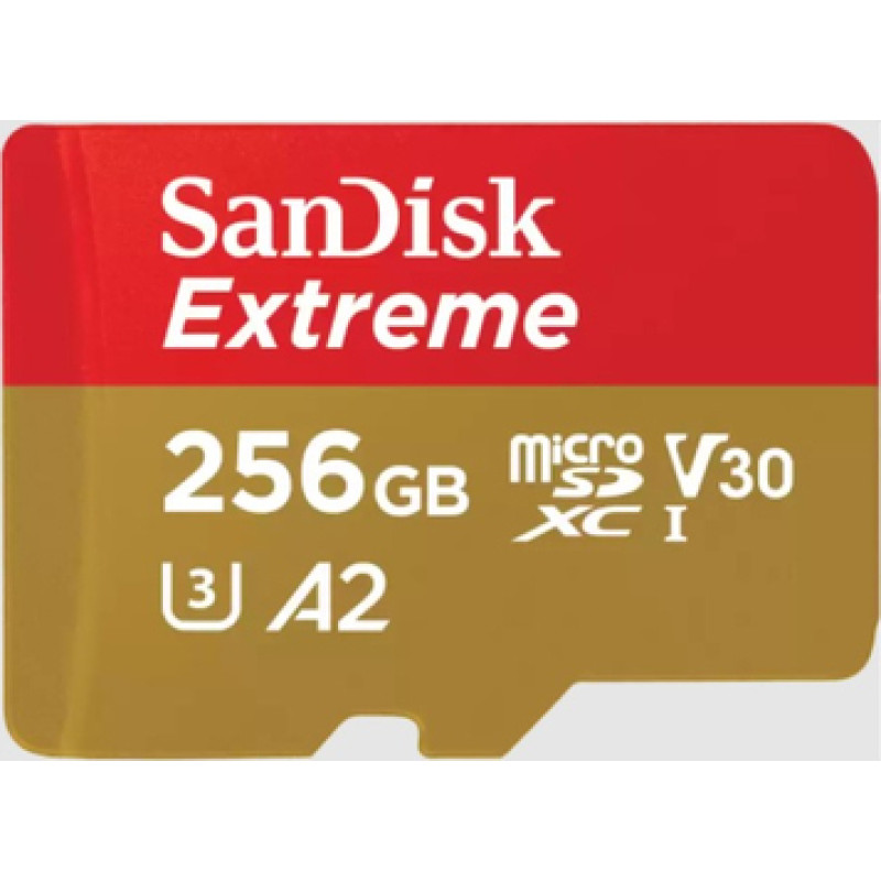 SanDisk microSDXC Extreme 256GB 190|130 MB|s A2 C10 V30 UHS-I U3