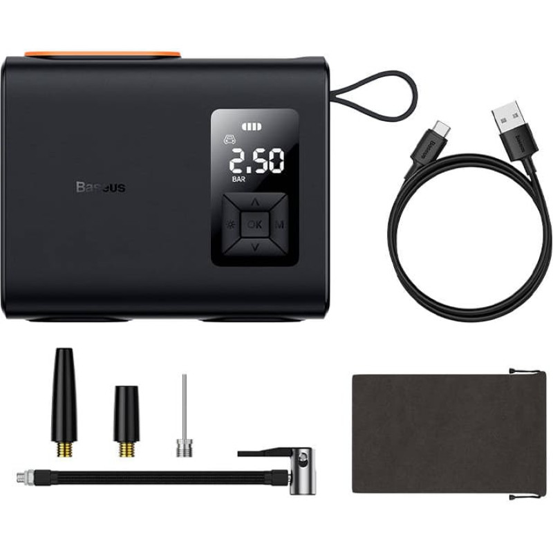 Baseus Mega EnergyPump Series Portable Compressor, 6000 mAh with flashlight