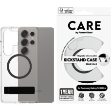 Etui CARE by PanzerGlass Feature Black    Kickstand & QI do Samsung Galaxy S25 Ultra przezroczysty