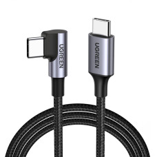 Ugreen US255 50122 USB-C (straight) | USB-C (angled) PD QC cable 60W 3A 0.5m - gray