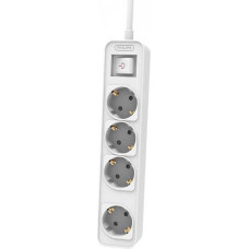 Extension cable 1.5m 4 AC sockets white