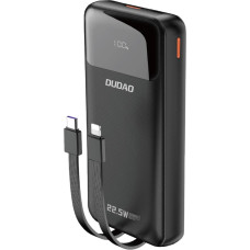 Dudao K15Pro Power Bank 20000mAh 22.5W PD USB-C | USB-A | Built-in Lightning and USB-C Cables - Black