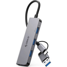 Orico YSA5-U3 USB-A|USB-C Hub Docking Station 3x USB-A 2.0 + 1x USB-A 3.0 - Gray