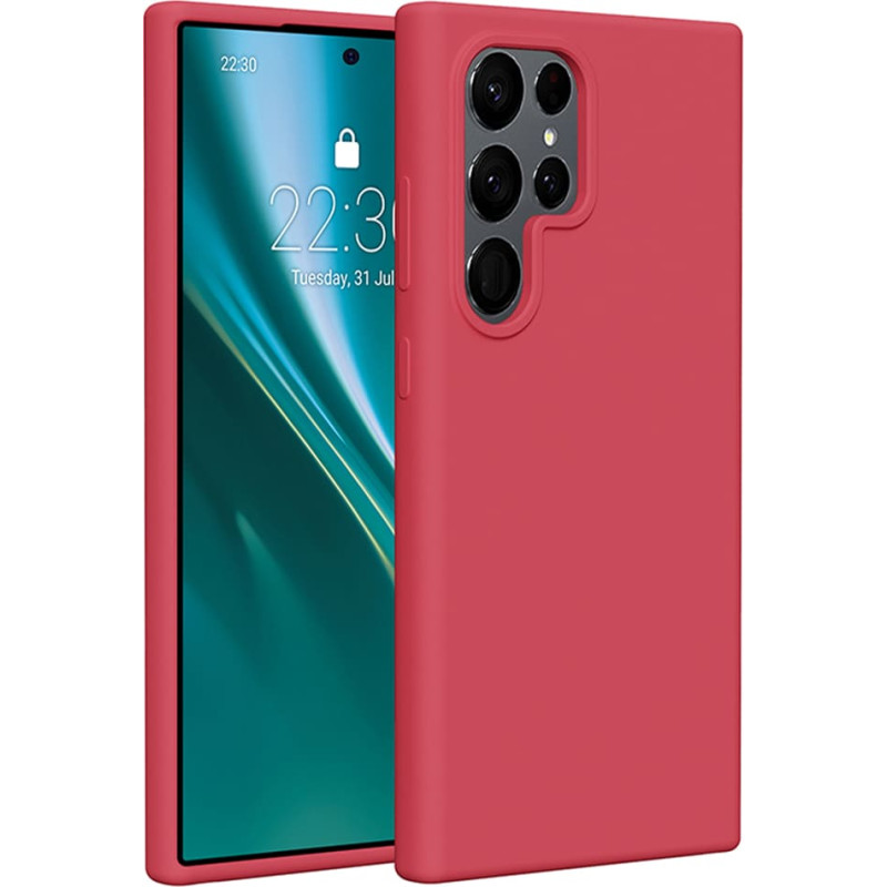 Etteri Silicone case for Samsung Galaxy S24 Ultra raspberry