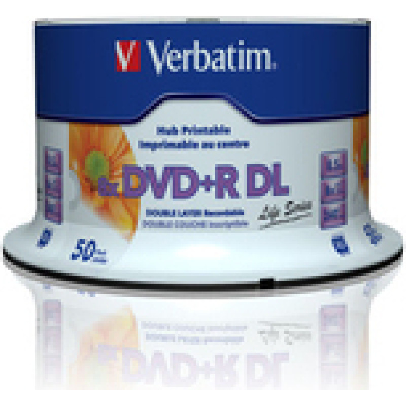Verbatim DVD+R DL 97693 wide 1x50 8x Speed 8.5GB Life Series