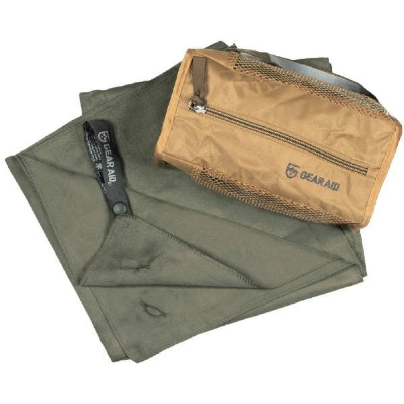 Gear Aid - Ātri žūstošs mikrošķiedras dvielis vidējs - OD zaļš - 44033
