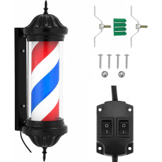 Physa Barber norāžu stabs, bārddzinis, rotējošs, apgaismots, 38 cm - melns