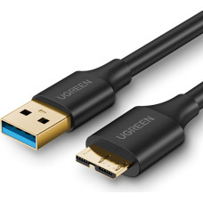 Ugreen Kabelis USB-A 3.0 — Micro USB-B SuperSpeed 5Gb/s 1 m melns