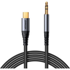 Joyroom Stereo audio kabelis telefonam AUX 3,5 mm mini ligzda - USB-C 1,2 m melns