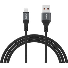 Dudao L3SM USB-A — MicroUSB 3A 1,2 m pīts kabelis — melns