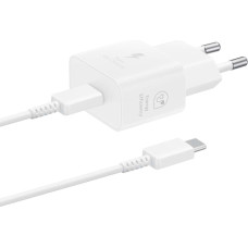 Samsung GaN 25W SFC sienas lādētājs ar USB-C kabeli - balts