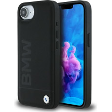 Case BMW Leather Hot Stamp do iPhone 16e black