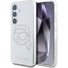 Case Karl Lagerfeld Rhinestones Karl Head Logo for Samsung Galaxy S25 transparent