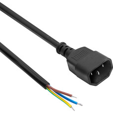 Power Cable with Open Tin Akyga AK-OT-07A CCA IEC C14 1.5 m