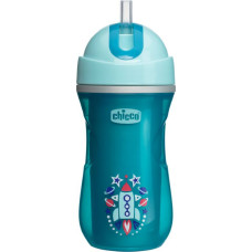 Chicco Non-spill cup with straw 260ml blue