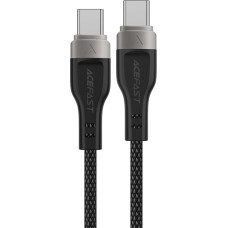 Acefast USB-C 480 Mb/s 100 W kabelis ar magnētisko organizētāju 1,2 m — melns