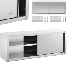 Royal Catering Gastronomiskais sienas skapis ar bīdāmām durvīm TĒRAUDS 160 x 45 x 60 cm
