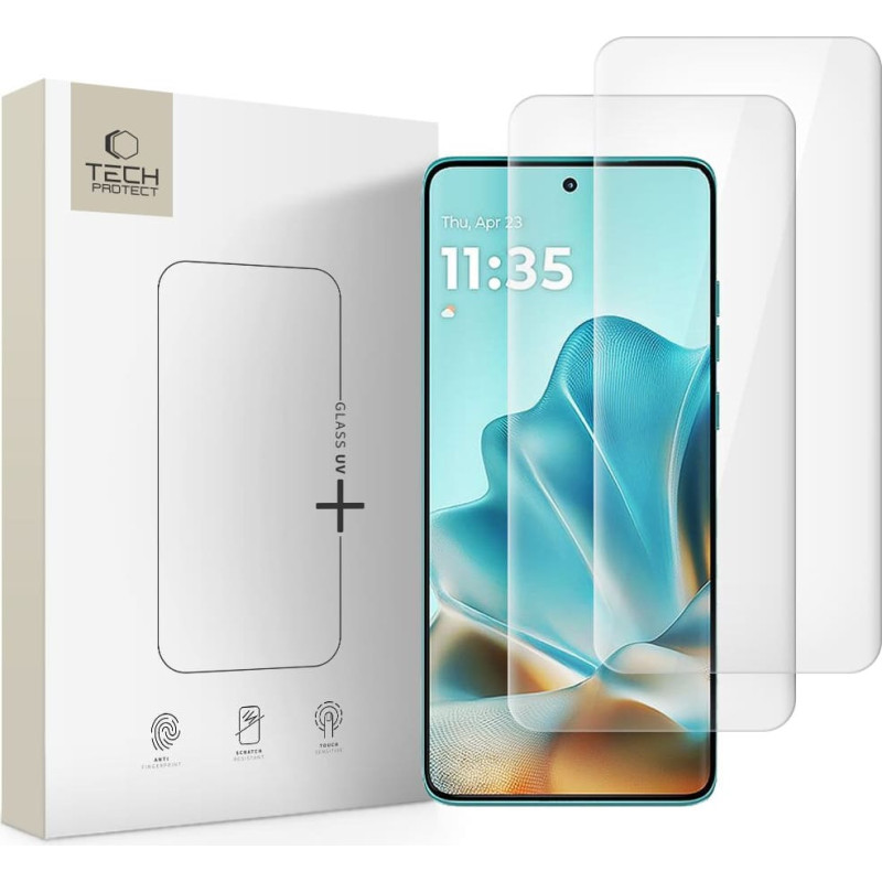 SZKŁO HARTOWANE TECH-PROTECT GLASS UV+ 2-PACK MOTOROLA EDGE 60 FUSION CLEAR