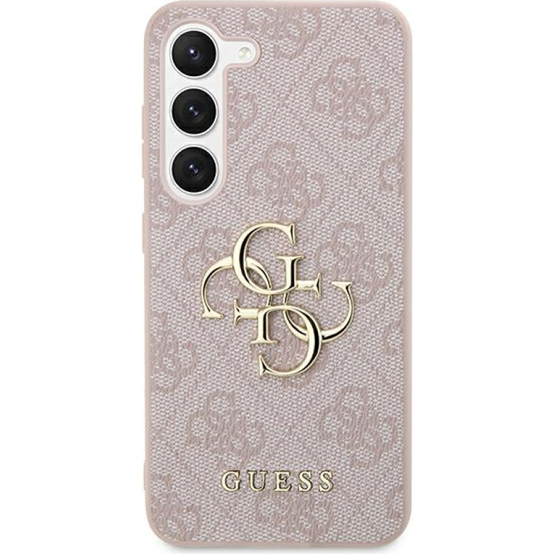 Guess GUHCS24S4GMGPI S24 S921 różowy|pink hardcase 4G Big Metal Logo