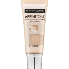 Maybelline Affinitone Mitrinošs tonālais tonālais tonālais tonālais tonālais krēms ar mitrinošu efektu 03 Light Sand Beige 30 ml