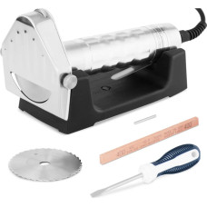 Royal Catering Elektriskais gaļas kebaba nazis, gluds, robots, ar asināmo un statīvu, 0-6 mm, 80 W