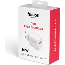 Fusion Energy tālruņa lādētājs USB-C | USB-A | 30W | 3A balts
