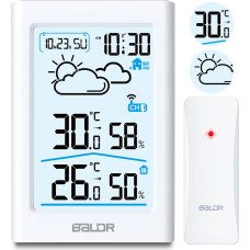 Baldr Meteoroloģiskā stacija ar displeju BD-911 balta