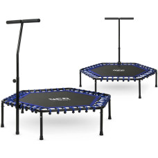 Neo-Sport Fitnesa batuts ar rokturi 127 cm - sešstūrains, zils