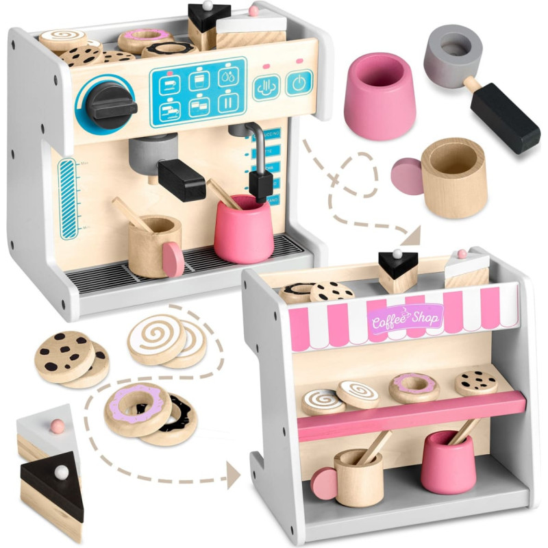 Ricokids Konditorejas izstrādājumi ar kafijas automātu 785101 baltā krāsā