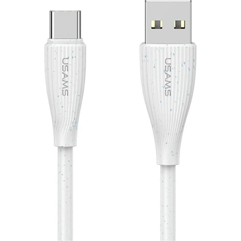 Kabel USAMS Green Series SJ714 18W 3A    USB-A do USB-C 1m biały
