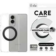 Etui CARE by PanzerGlass Feature Black   Kickstand & QI do Samsung Galaxy S25 Edge przezroczysty