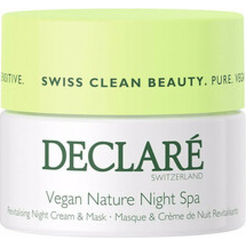 Declar&eacute; Vegan Nature Night Spa Revitalising Cream & Mask (sensitive skin) - Night revitalizing face cream and mask.