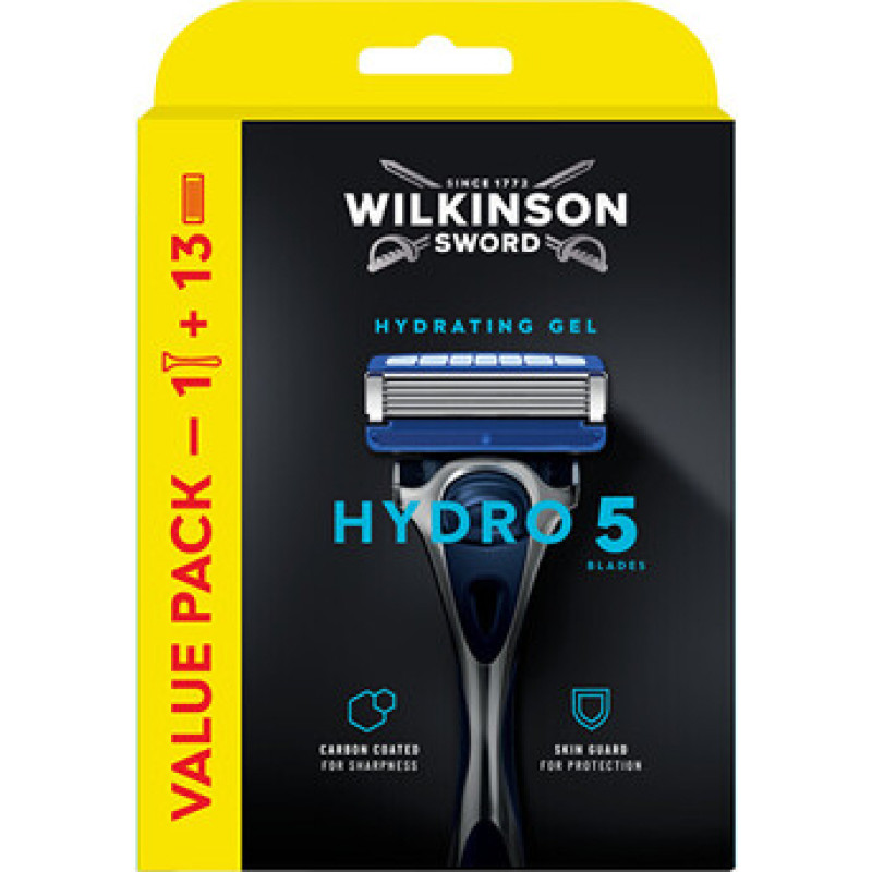 Wilkinson Sword Hydro 5 Skin Protection - Razor + 13 replacement heads.