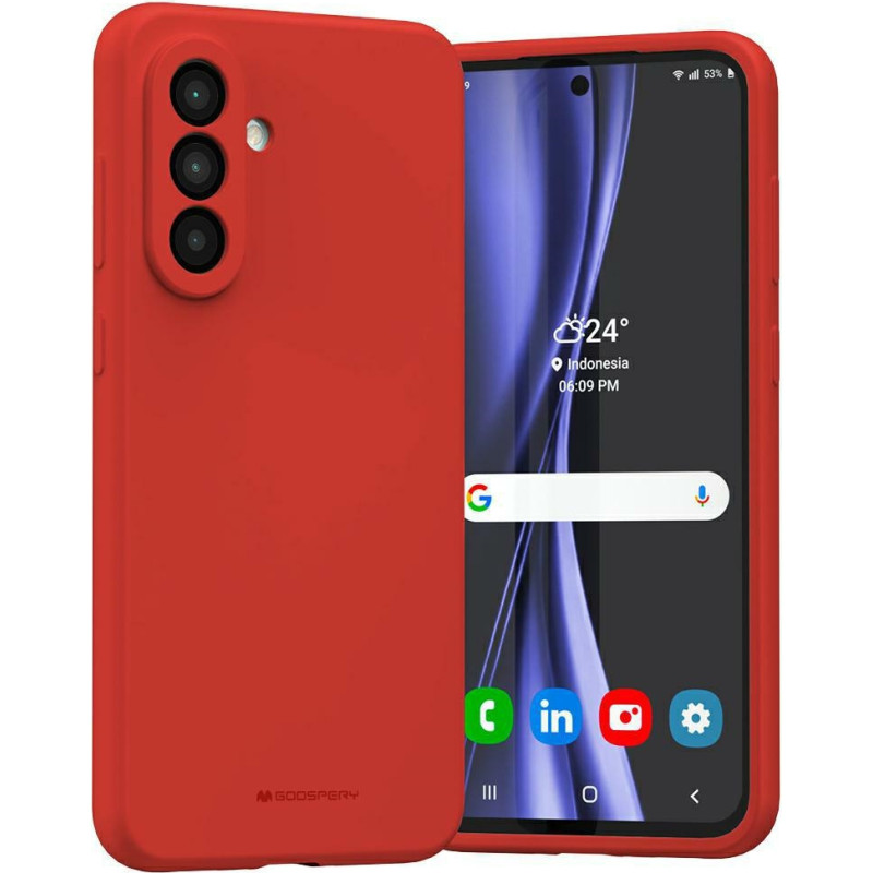 Etui Mercury Silicone Sam A56 czerwony|red